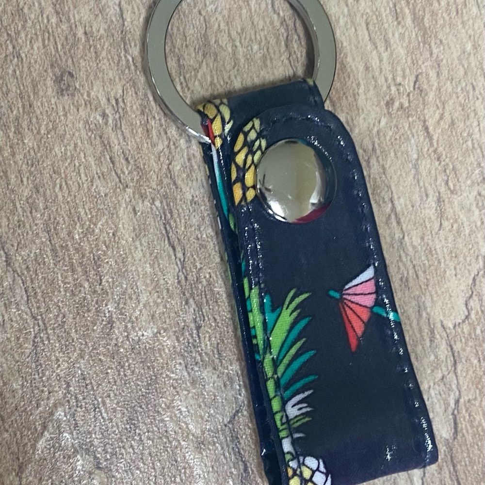 Vera Bradley Loop Keychain Toucan Party Pineapple